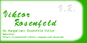 viktor rosenfeld business card